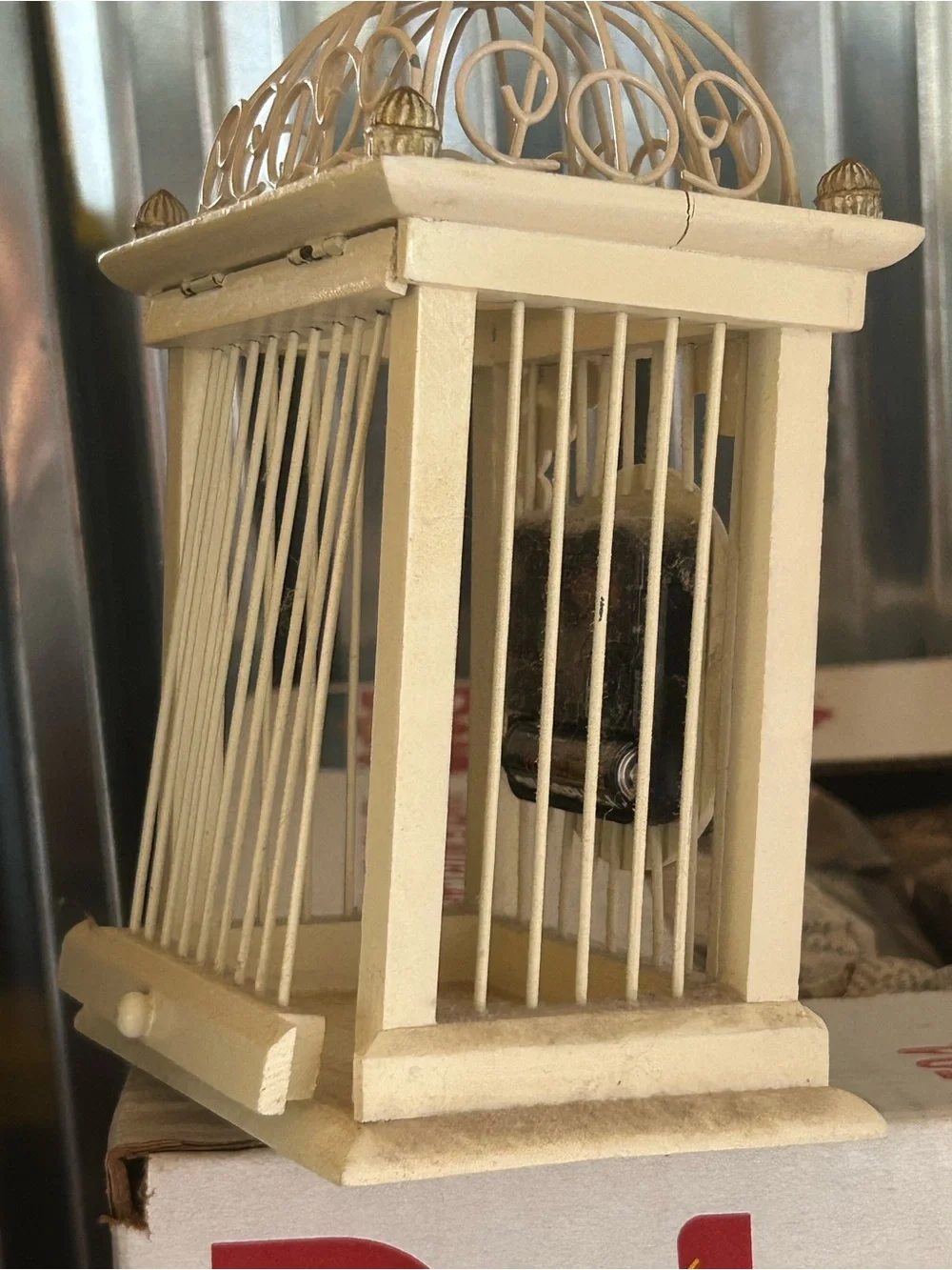 vintage Avon Gift Collection birdcage clock.